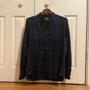 Todd Snyder - Navy Plaid Button-Down Shirt (M)